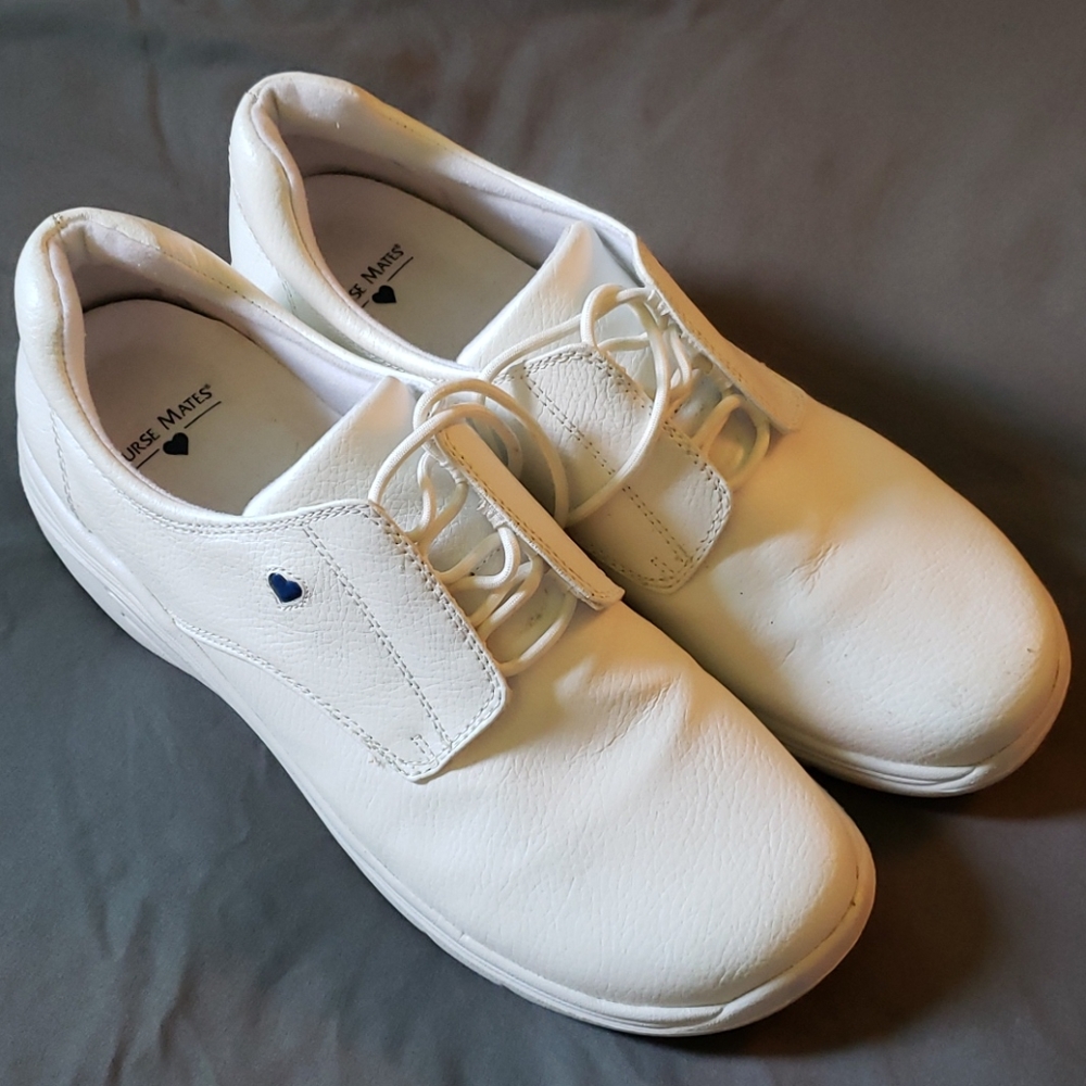 Nurse Mates shoes, white, size 12M